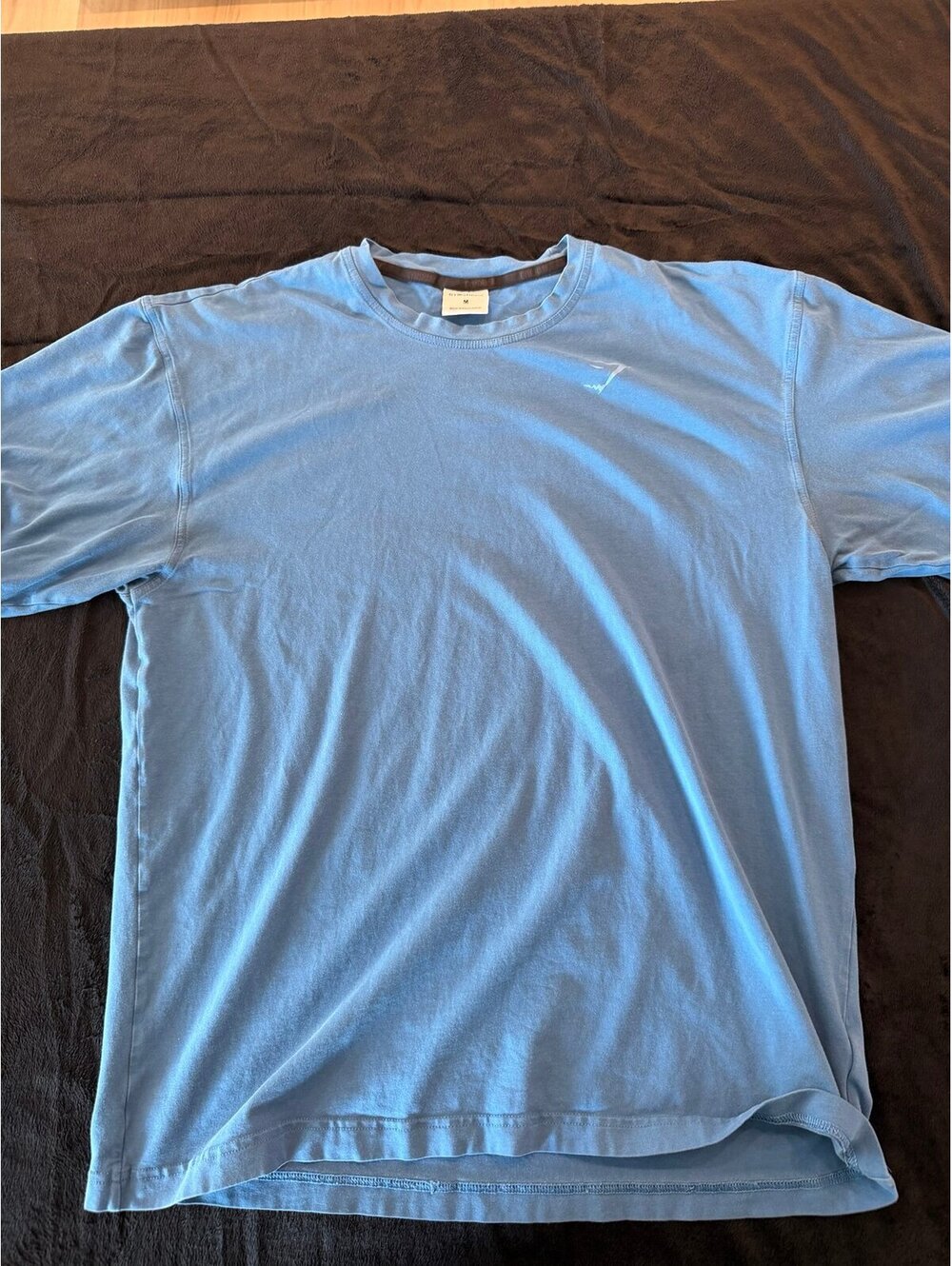 Gymshark Oversized T-Shirt Blue Cracked Back Logo Men's Size Medium